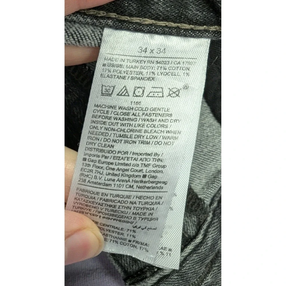 Banana Republic Slim Traveler Jean 2.0 Slim Fit Stretch Denim Washed Black 34x34